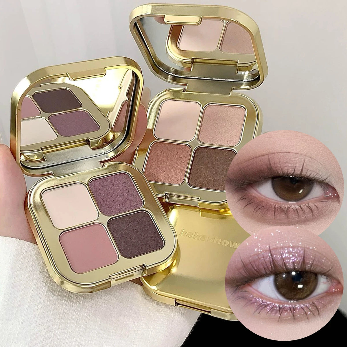 Sunset Magic Eyeshadow Quad – Pearl & Matte 4-Color Palette