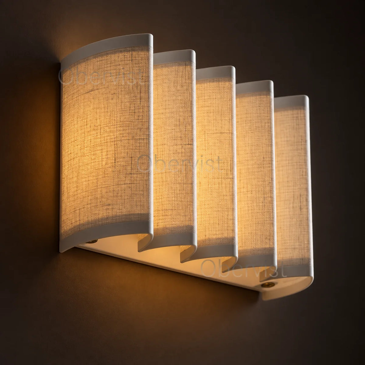 Wabi Sabi Fabric Wall Lamp – Nordic LED Bedside Light