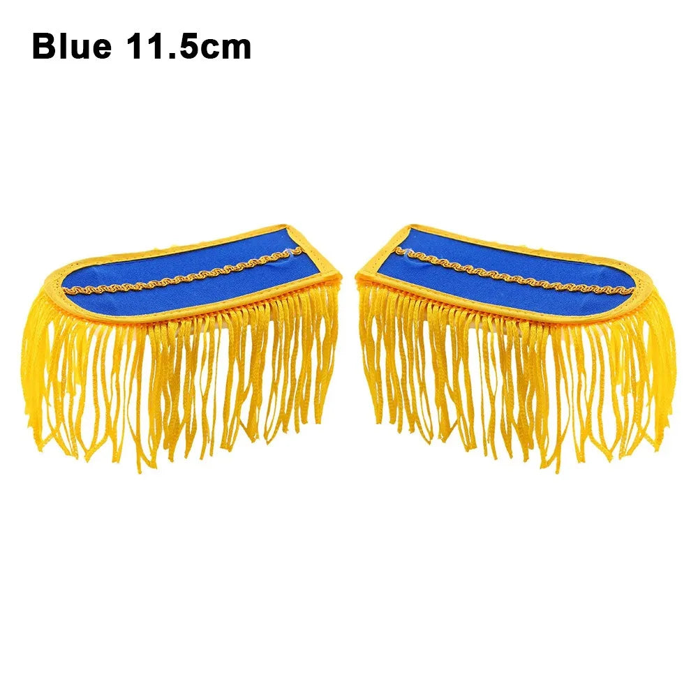Tassel Fringe Shoulder Epaulettes – Punk Brooch Pin Pair