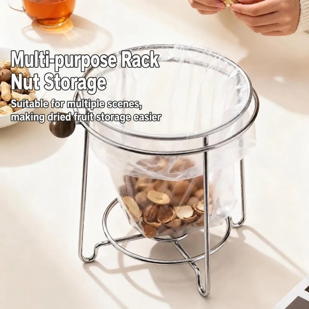 Stainless Steel Countertop Trash Bag Holder Stand | Space-Saving