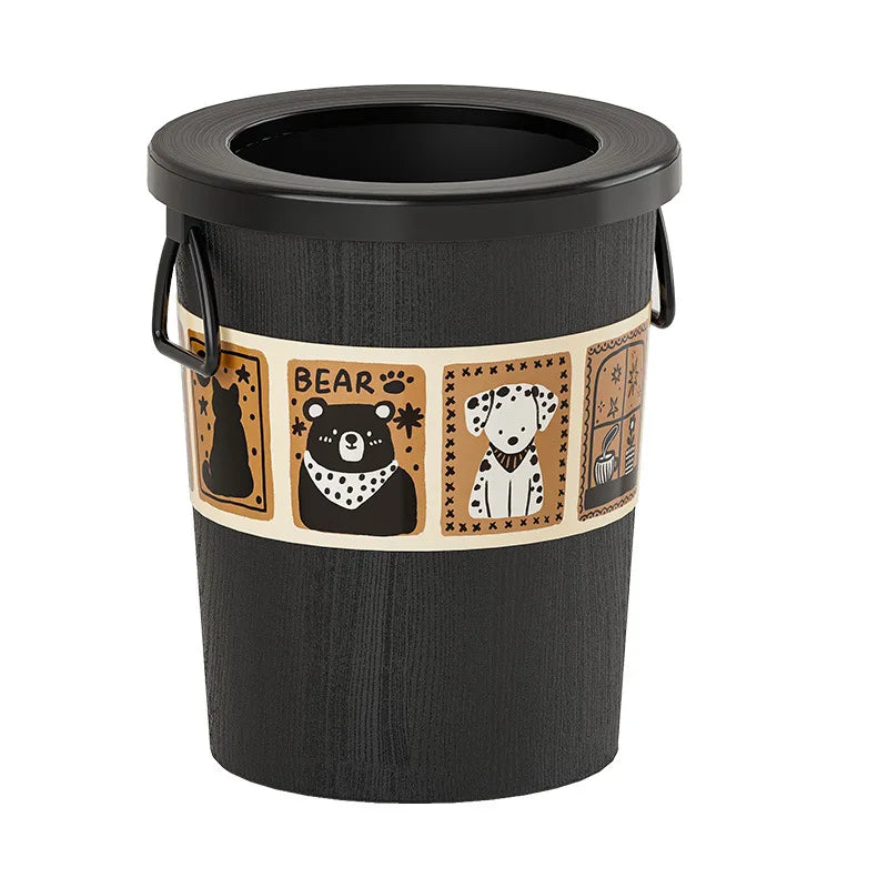 Vintage-Style Large Decorative Trash Bin | Bedroom & Kitchen