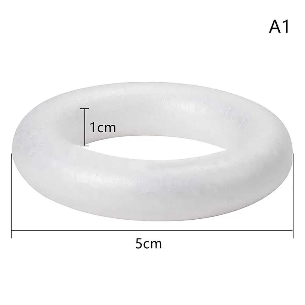 White Polystyrene Foam Ring – DIY Wreath Craft Base 5–20cm