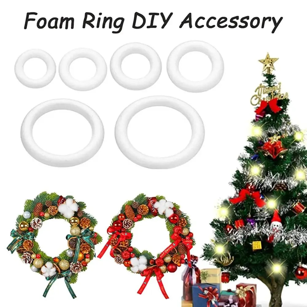 White Polystyrene Foam Ring – DIY Wreath Craft Base 5–20cm