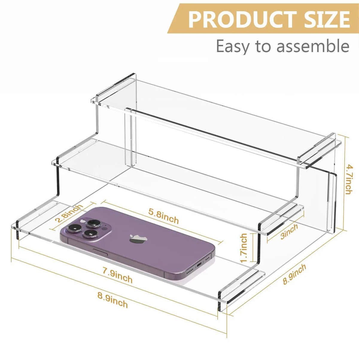 Acrylic Tiered Display Stand for Blind Box Figures | Clear Organizer