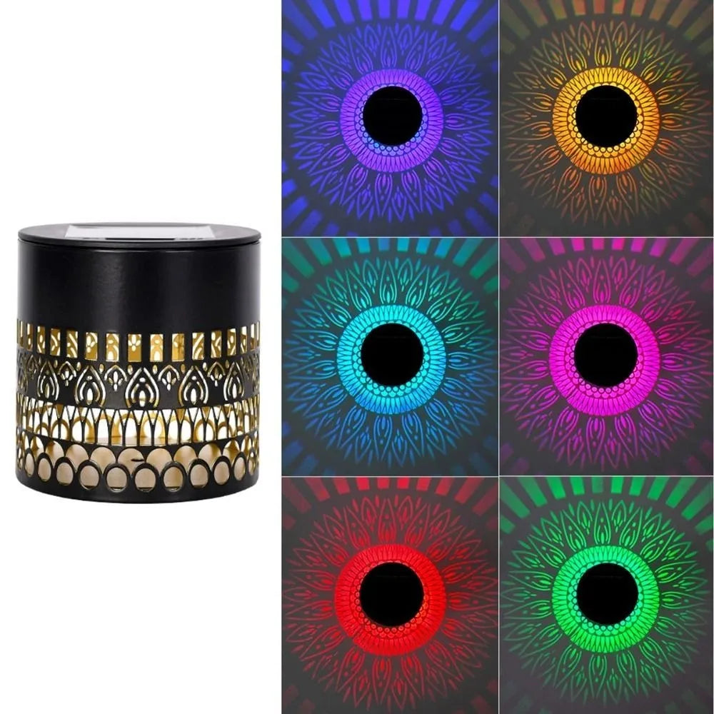 Sunflower Mandala Solar LED Wall Light – Waterproof Outdoor
