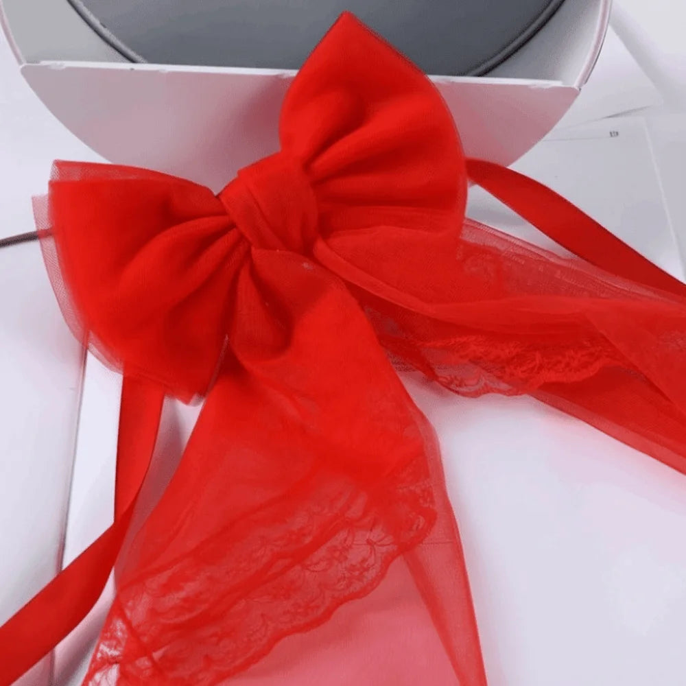 Lace Bow Curtain Tiebacks – Jacquard Holdbacks, White