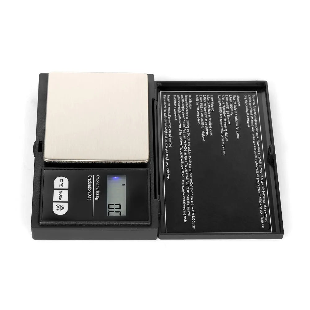 Digital Pocket Scale – 7 Units, Backlit, High Precision Gram Scale