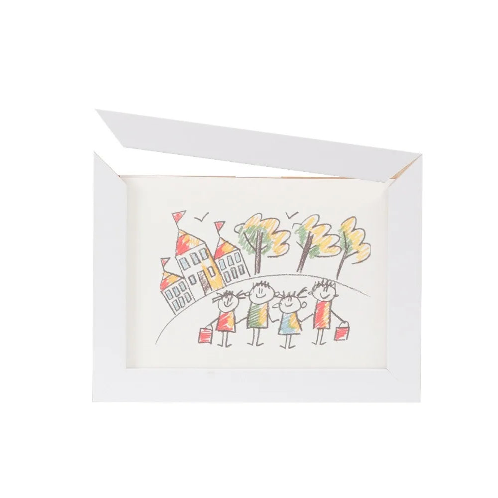 Wooden Kids Art Frame – Rotatable Changeable Photo Display