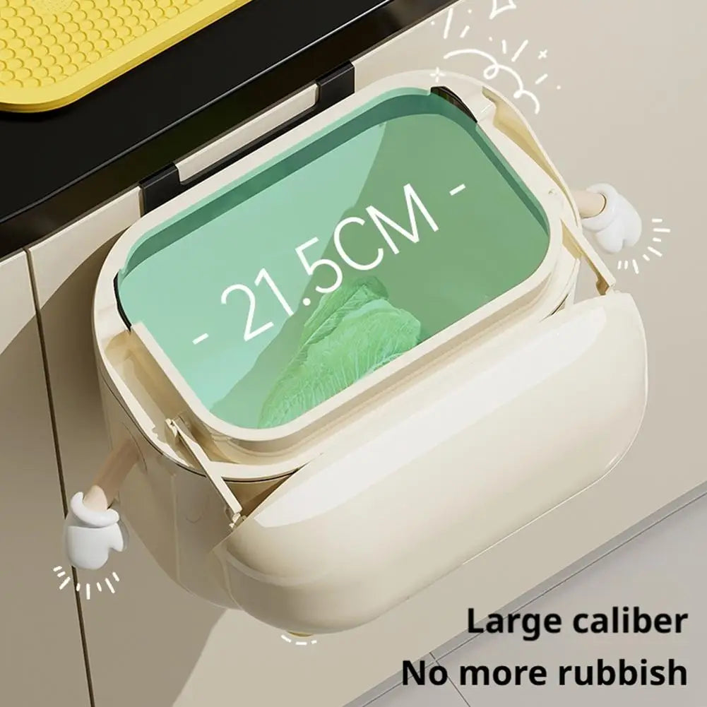 Wall Mounted Trash Can with Lid – No-Drill 9L/12L Waste Bin