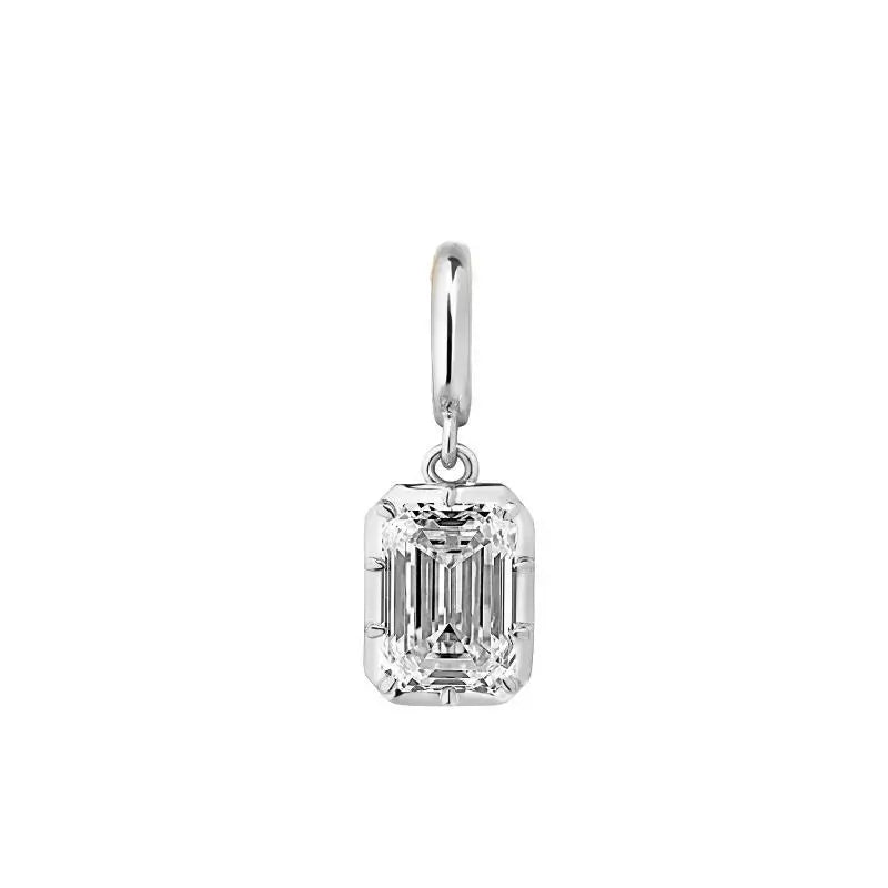 Women's Dainty CZ Pendant Necklace | Mixed Metal Bead Chain