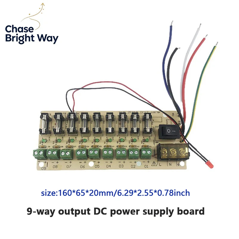 9/18-Way PCB Terminal DC Power Distribution Board – 24V