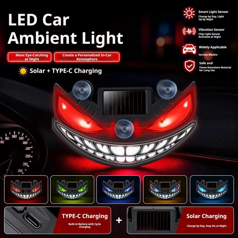 Solar Demon Eye Car LED Atmosphere Light | Wireless Neon