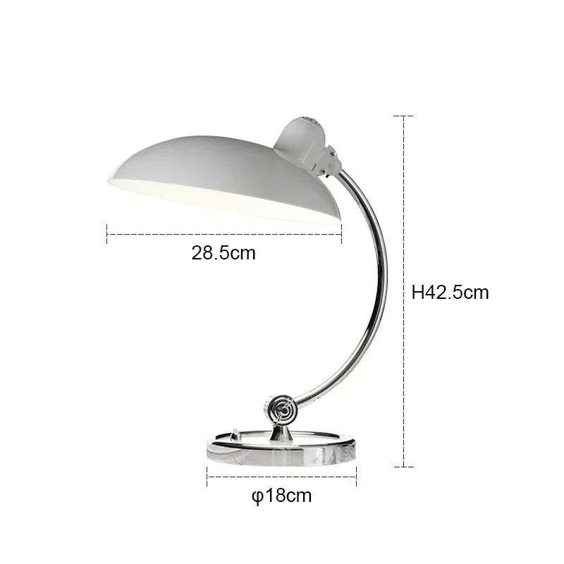 Vintage Bauhaus Adjustable LED Desk Lamp – Black, White, Green