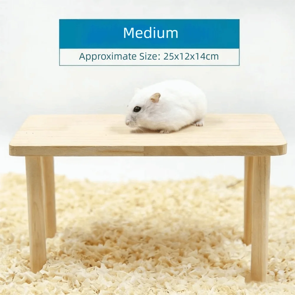 Wooden Hamster Climbing Platform | Small Pet Activity Stand