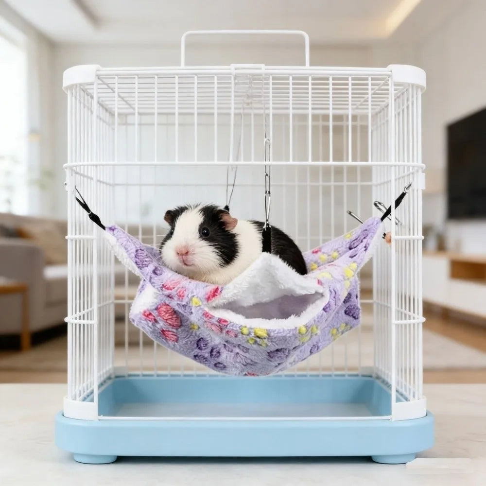 Hanging Pet Hammock – Double-Layer Fleece Nest for Small Animals