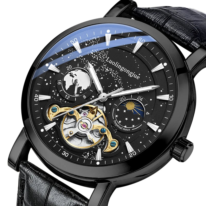Tourbillon Skeleton Automatic Mechanical Watch for Men | Luxury
