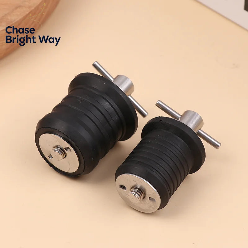 T-Handle Marine Drain Plug 25mm & 32mm Twist-Turn Rubber