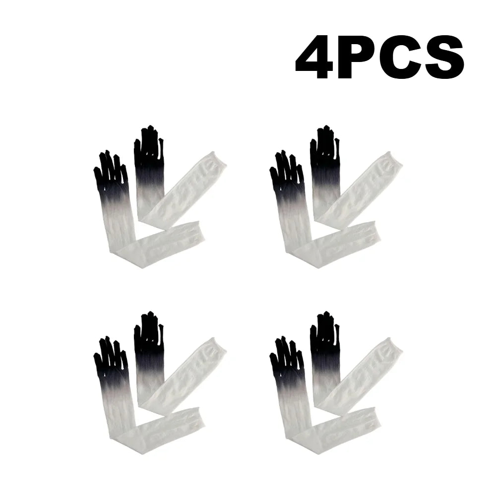 Women Gradient Tulle Long Gloves – Cosplay, KPOP & Party