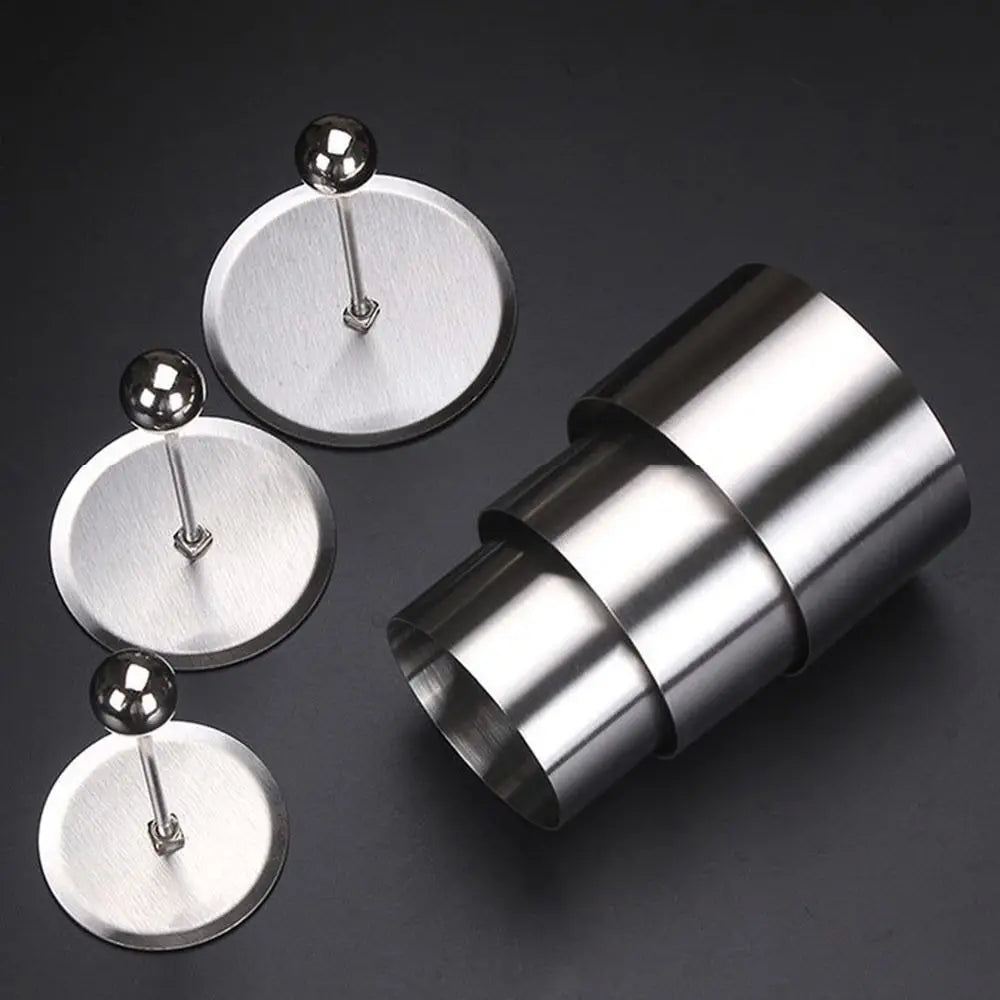 Stainless Steel Round Cake Mousse Ring Mold with Pusher