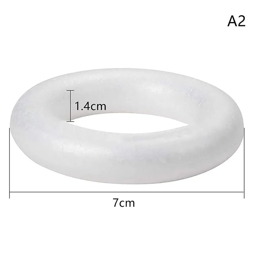 White Polystyrene Foam Ring – DIY Wreath Craft Base 5–20cm