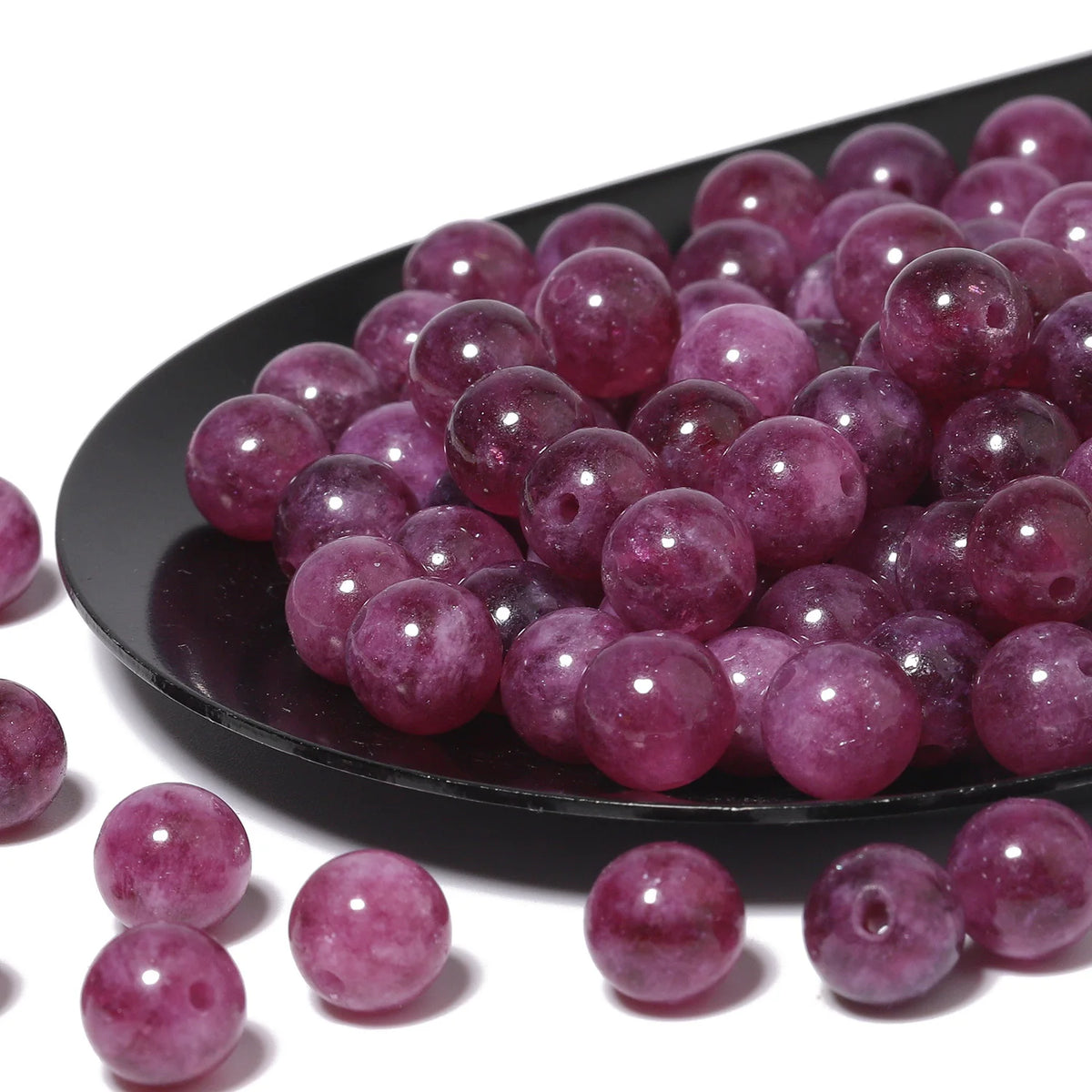 Purple Lepidolite Stone Beads 6/8/10mm – DIY Jewelry Making