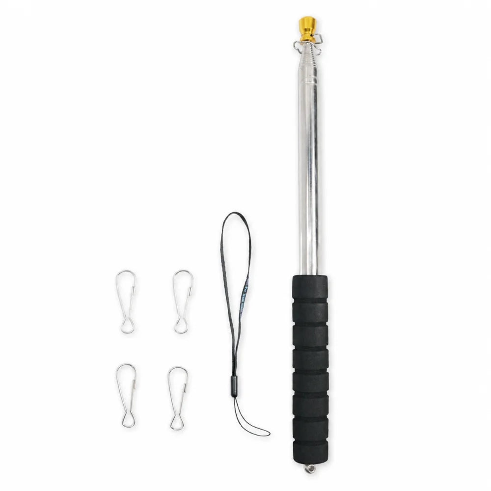 Telescopic Flagpole Stainless Steel EVA Handle 200–300cm