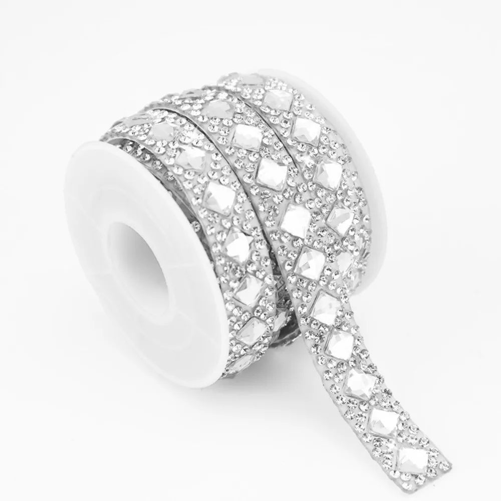 3-Yard Self-Adhesive Square Rhinestone Trim Strip | DIY Craft