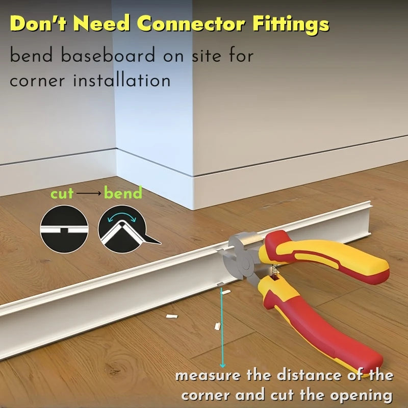 Recessed LED Skirting Line Aluminum Profile – Baseboard Bar Light