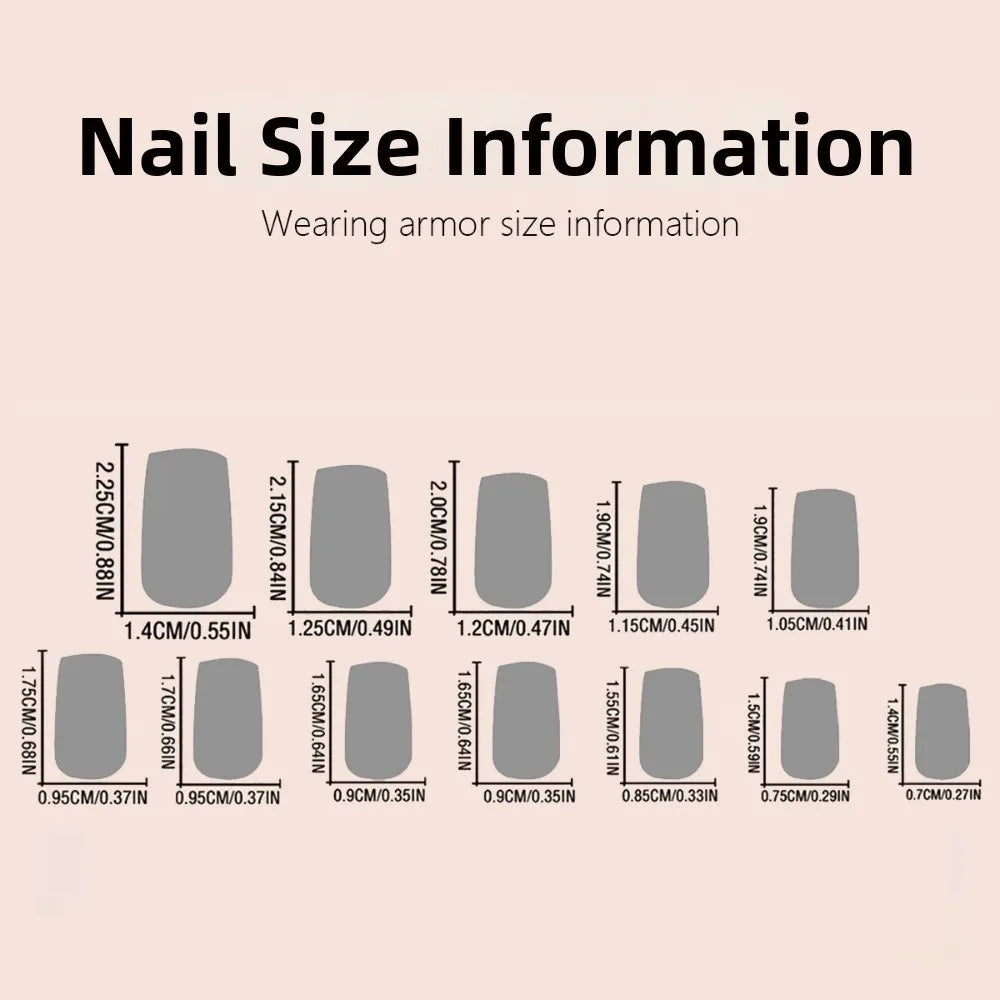 24-Pack Y2K Star Press-On Nails – Colorful Full Cover Tips