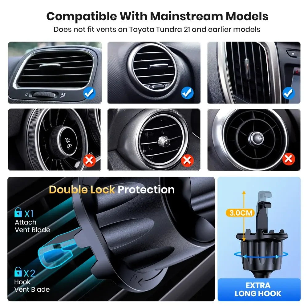 Universal Gravity Car Air Vent Phone Holder | 360° Mount