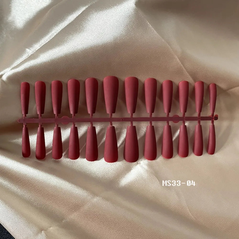 Matte Ballerina False Nails – 24pc French DIY Nail Tips
