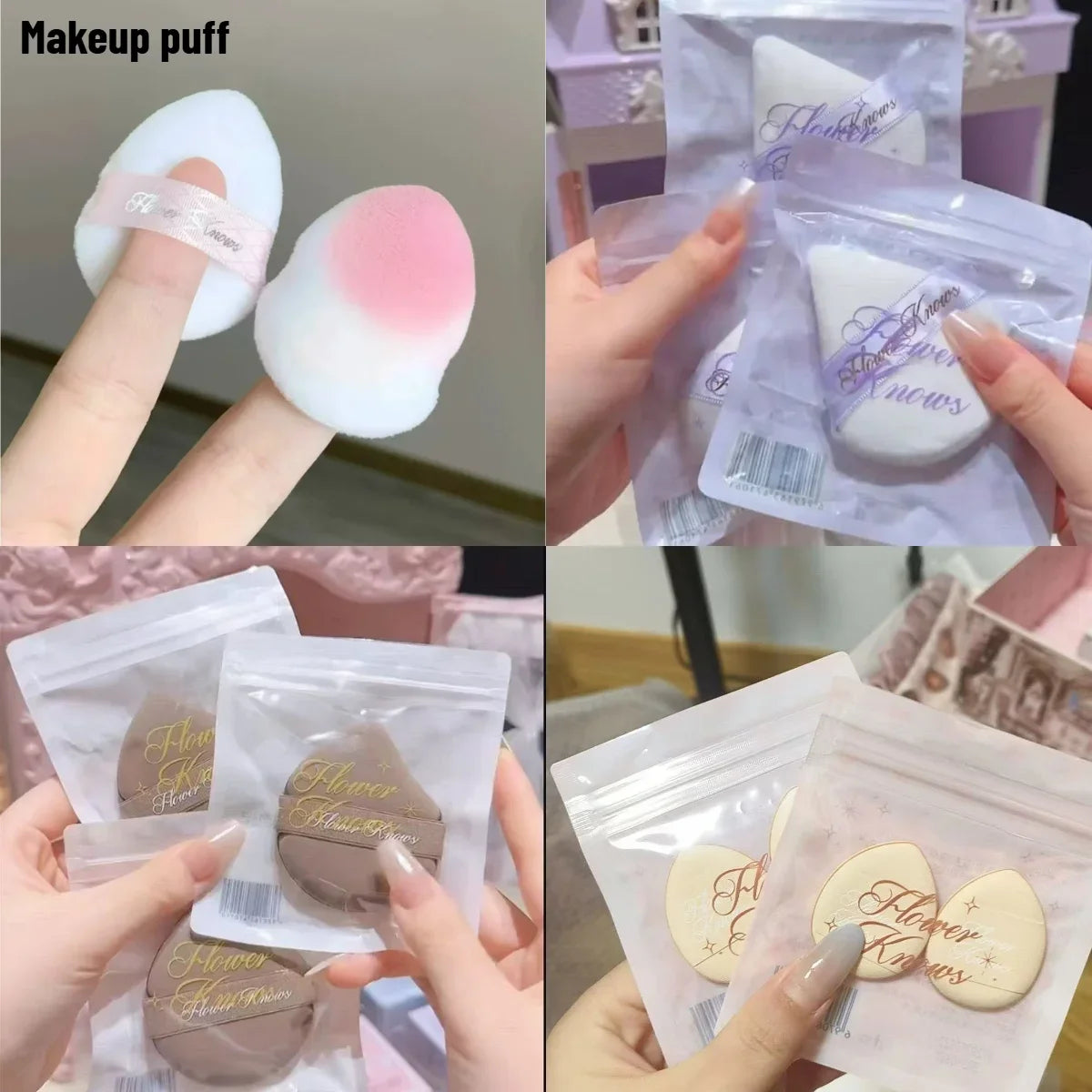 Flower Knows Mini Finger Powder Puff – Air Cushion Makeup Tool