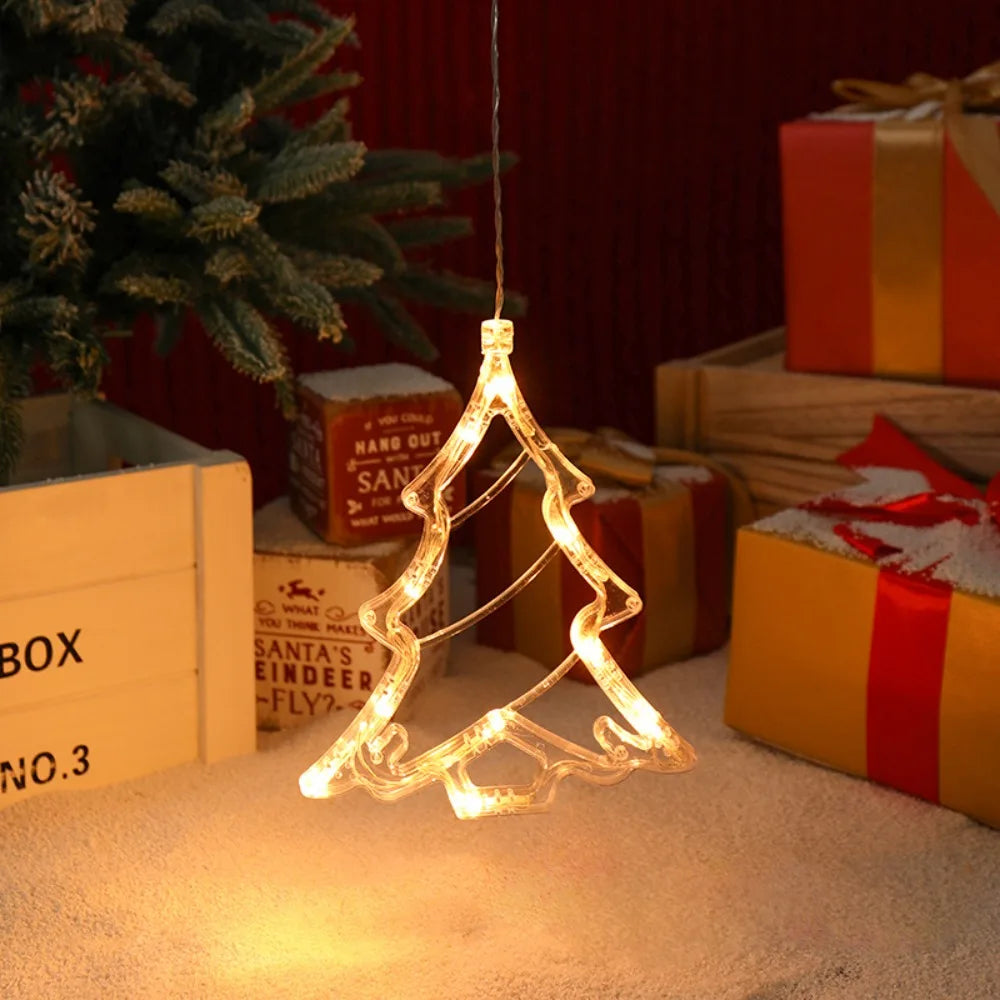 Christmas Snowflake Window Light – LED Suction Cup Hanging Lamp