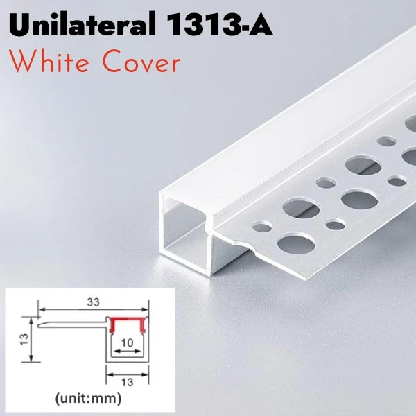 Recessed LED Aluminum Channel Profile Black Diffuser | Khelse