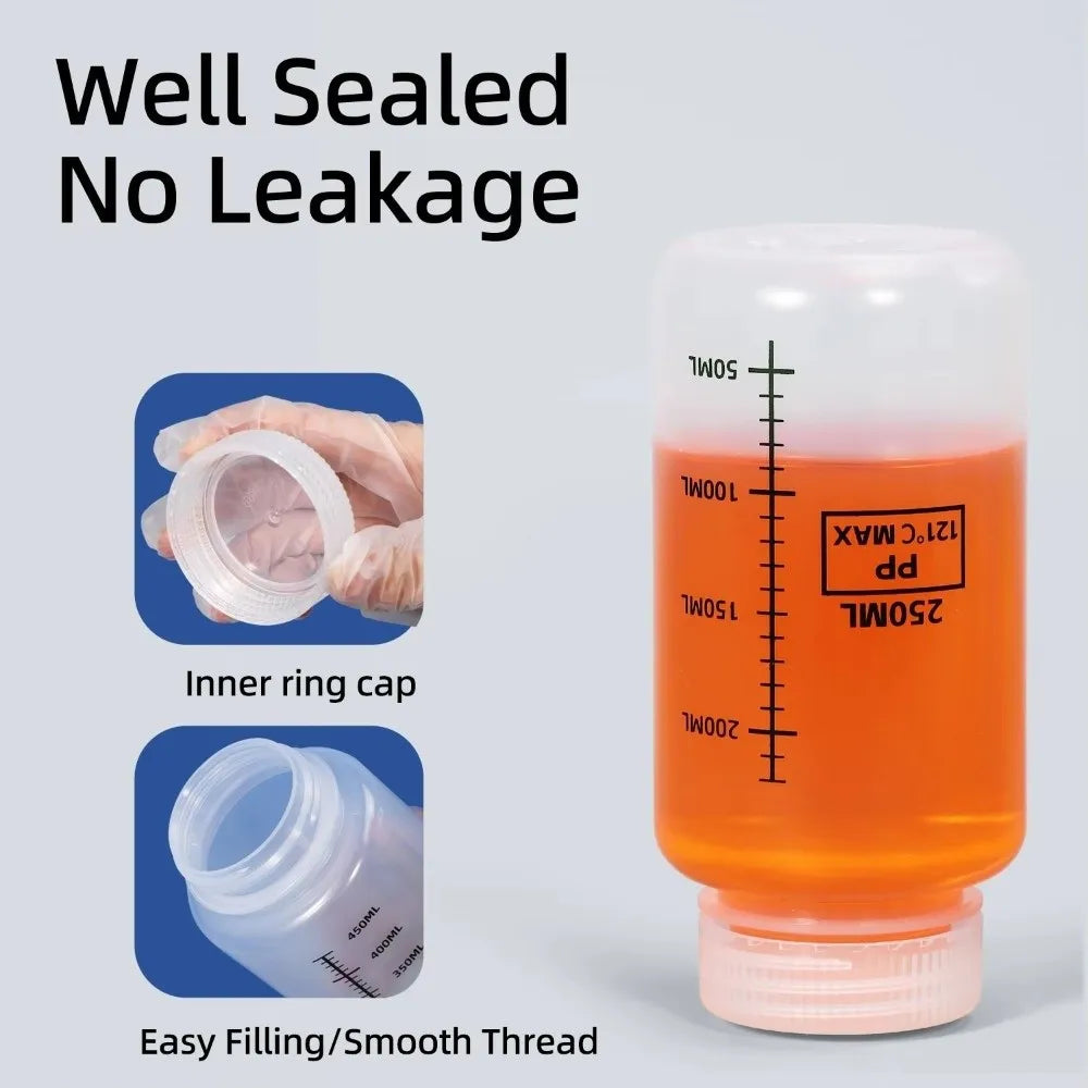 Wide Mouth Reagent Bottle Transparent Plastic 30–1000ml