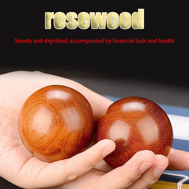 Rosewood Baoding Balls – Chinese Hand Massage Exercise Set