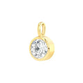 Geometric Pendant Necklace – Gold Plated & White Zircon Charm