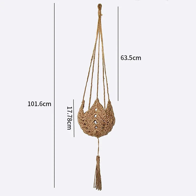 Macrame Plant Hanger – Natural Hemp Rope Hanging Planter