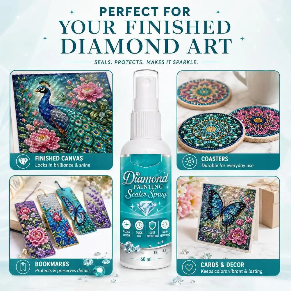 Diamond Painting Sealer Spray 60ml – High Gloss Quick-Dry