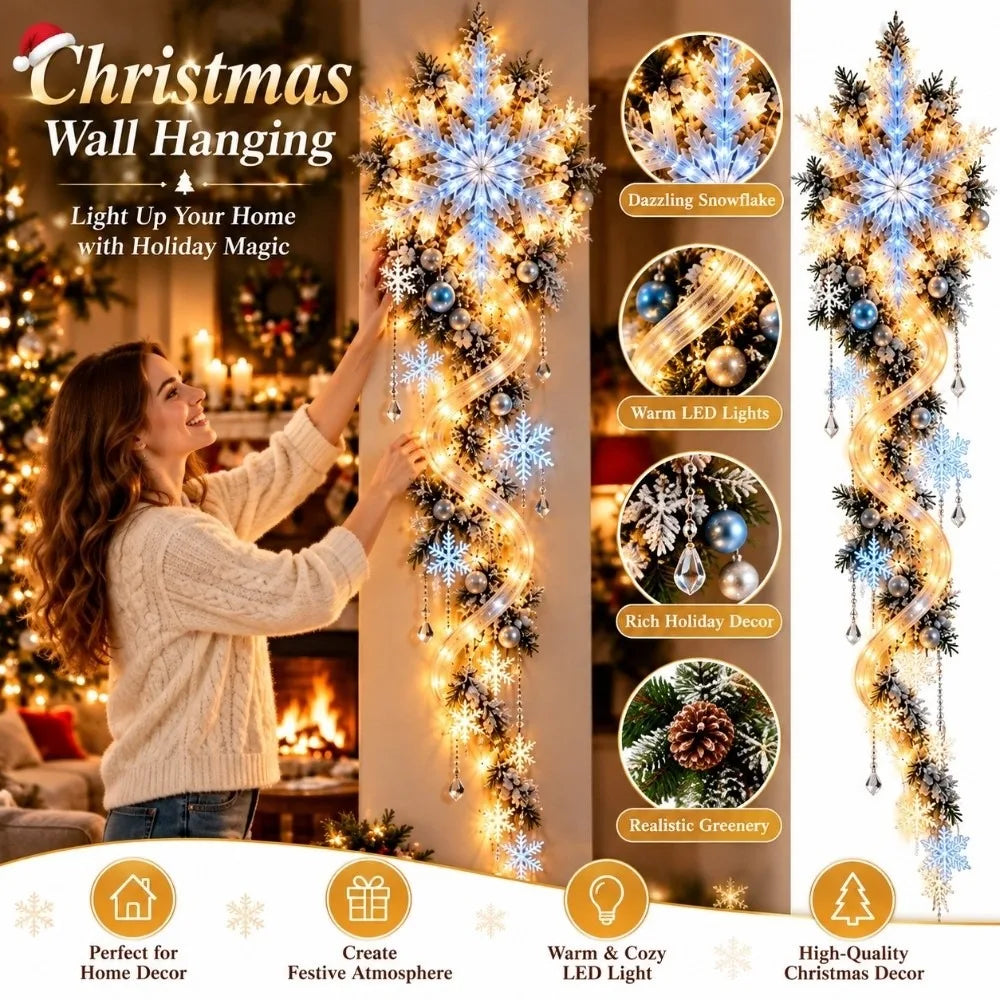 Giant LED Snowflake Light – Christmas Wall Hanging Décor