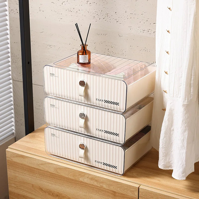 Underwear Organizer Drawer Box – 3-in-1 Dustproof Storage