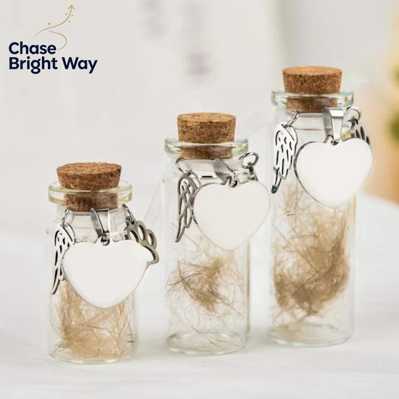 Pet Memorial Keepsake Bottle – Dog & Cat Fur Storage Urn