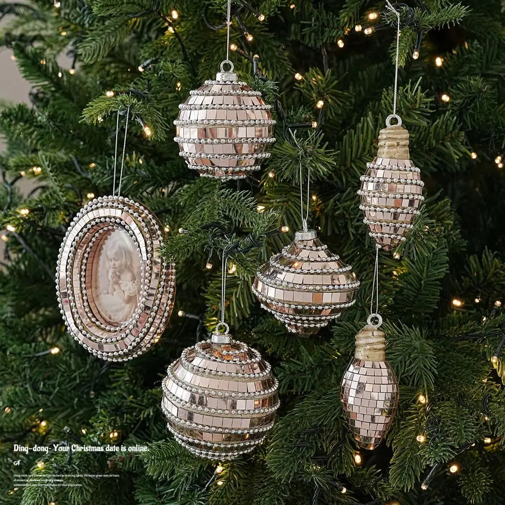 Mirror Disco Ball Christmas Ornament – Hanging Pendant Decor