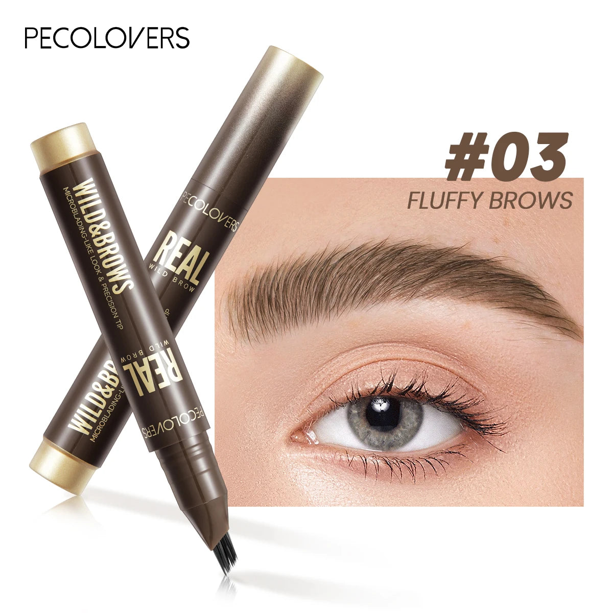 Waterproof Double-Effect Brow Pencil – 24HR Smudge-Proof