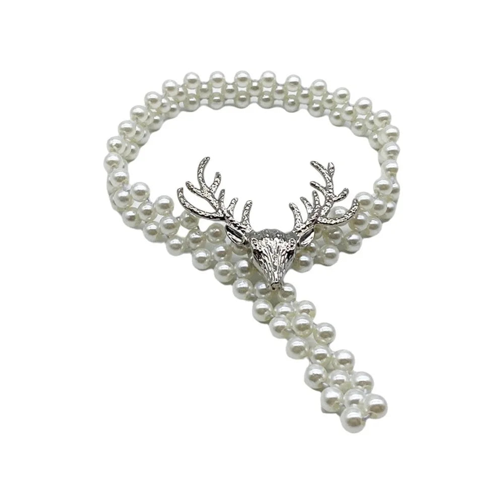 Pearl Elastic Curtain Tiebacks – Adjustable Buckle Straps