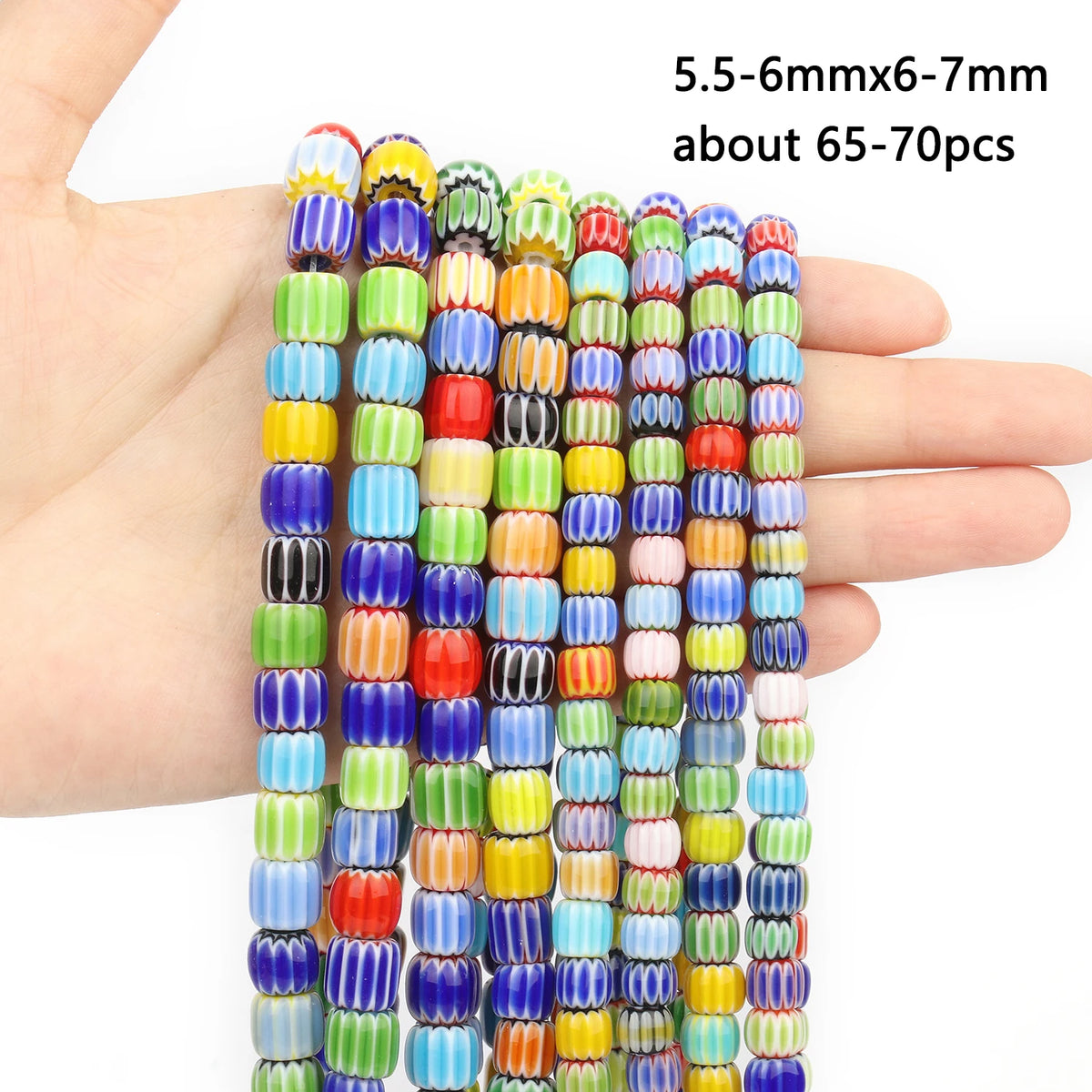Nepal Lampwork Glass Beads 6mm – Pumpkin Shape DIY Jewelry