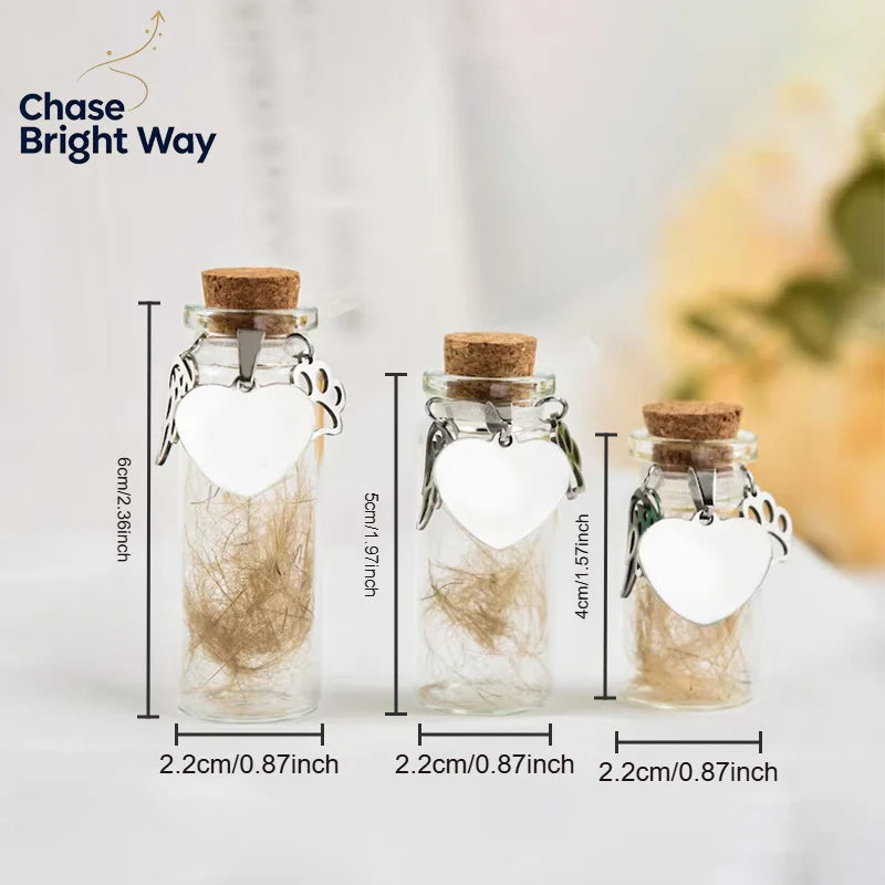 Pet Memorial Keepsake Bottle – Dog & Cat Fur Storage Urn