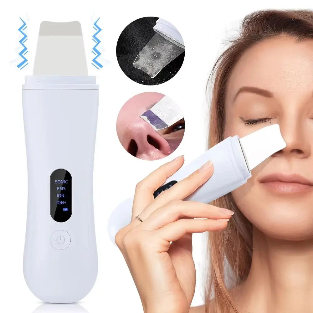 Ultrasonic Skin Scrubber – Ion & EMS Facial Lifting Device