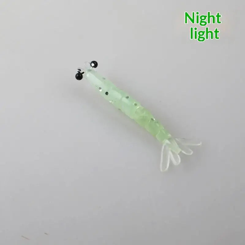 20-Pack Mini Soft Worm Shrimp Fishing Lures – 40mm Silicone Bait