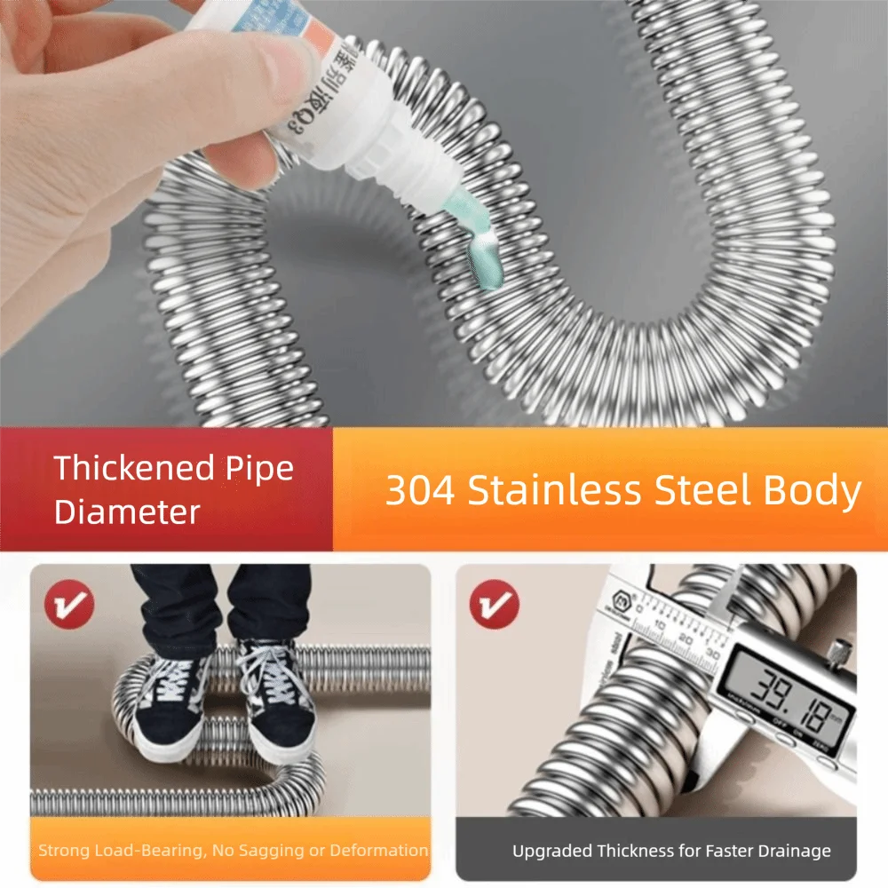Stainless Steel Sink Drain Pipe Set | Single & Double Bowl